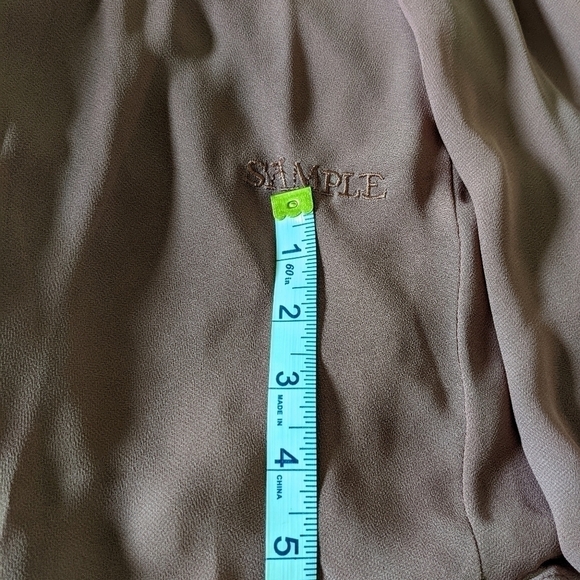 BILL Levkoff Rose wood Chiffon Dress with Spaghetti straps 10 - Picture 16 of 16